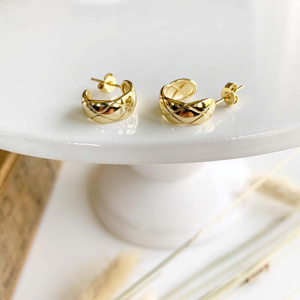 Gold hoop earrings